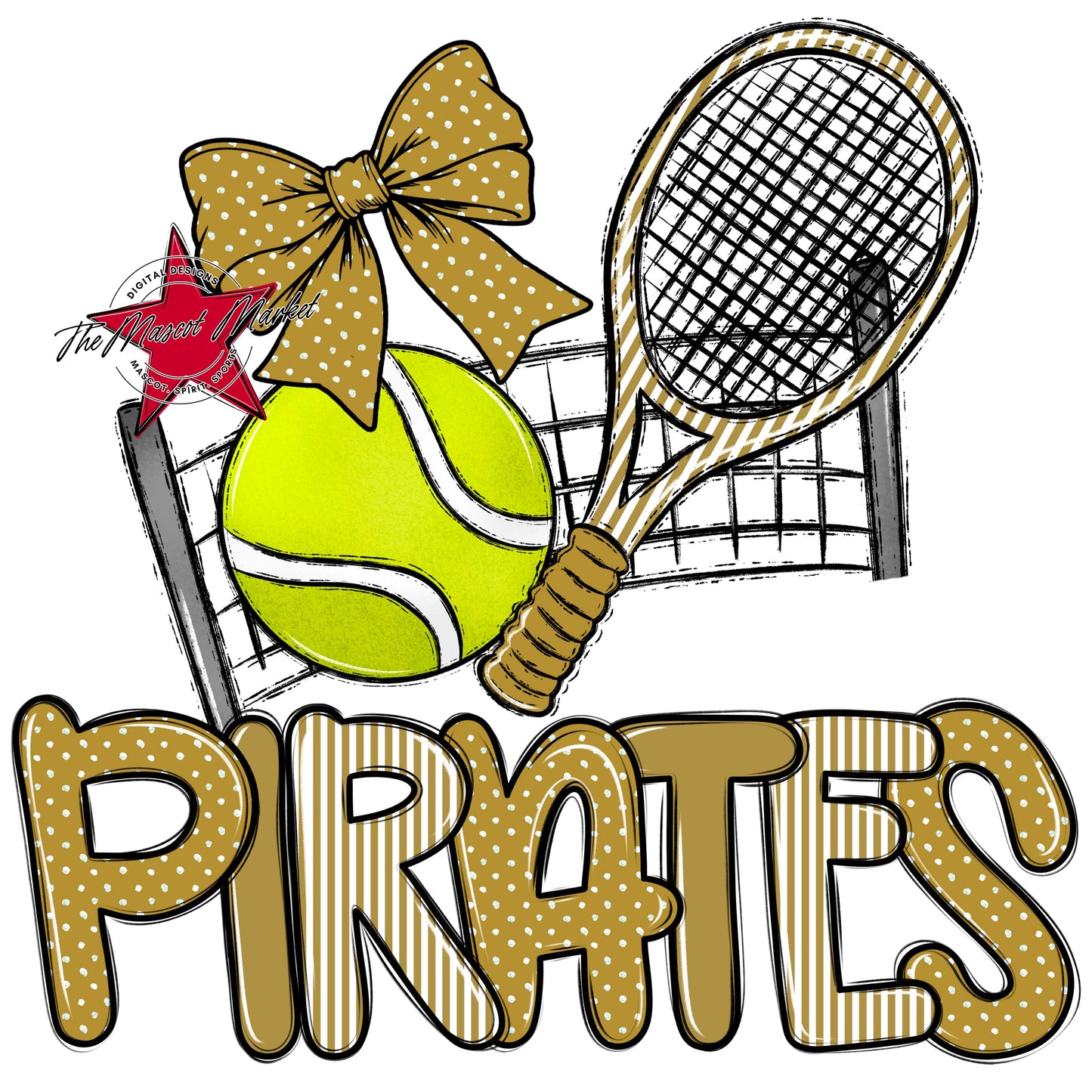 Pirates Tennis Spirit Design-Gold