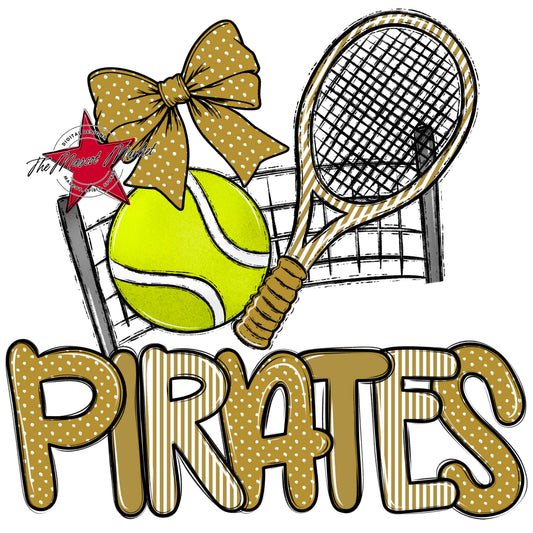 Pirates Tennis Spirit Design-Gold