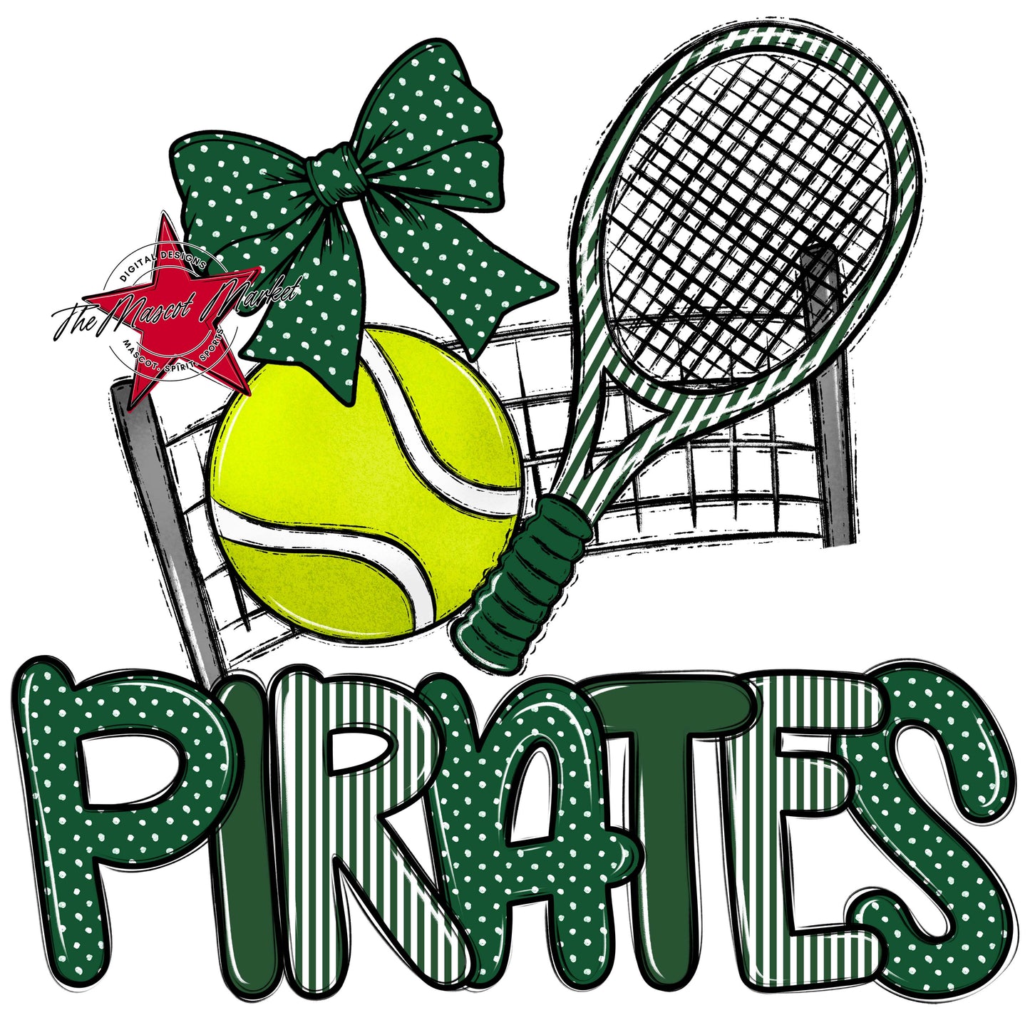 Pirates Tennis Spirit Design-Green