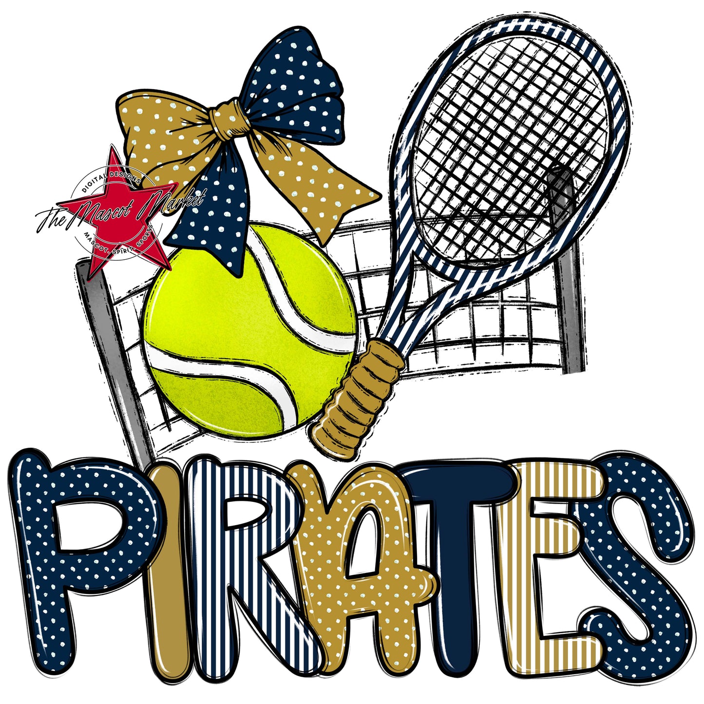 Pirates Tennis Spirit Design-Navy & Gold