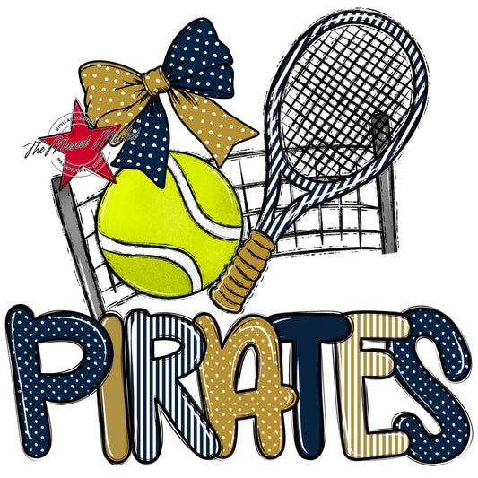 Pirates Tennis Spirit Design-Navy & Gold