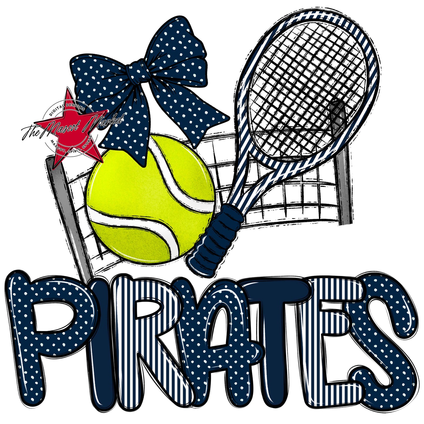 Pirates Tennis Spirit Design-Navy