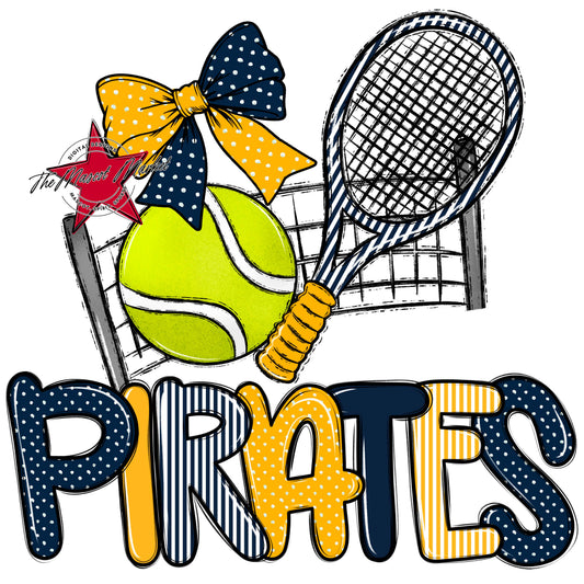 Pirates Tennis Spirit Design-Navy & Yellow