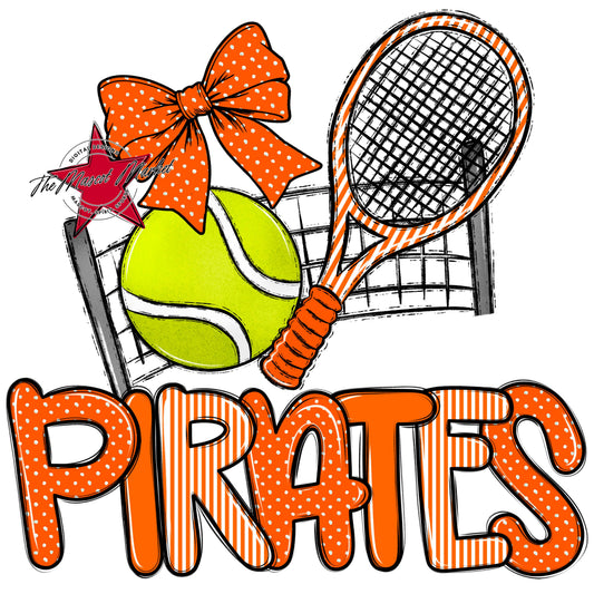 Pirates Tennis Spirit Design-Orange