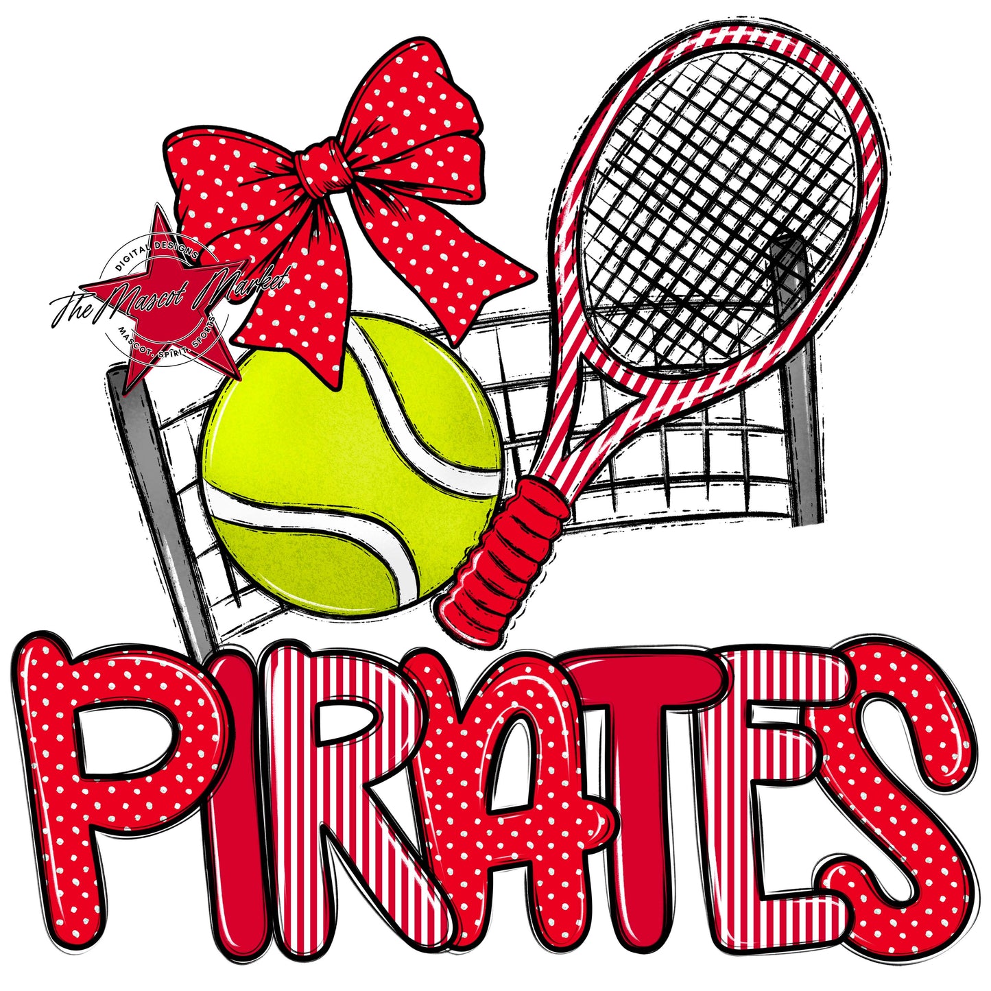 Pirates Tennis Spirit Design-Red