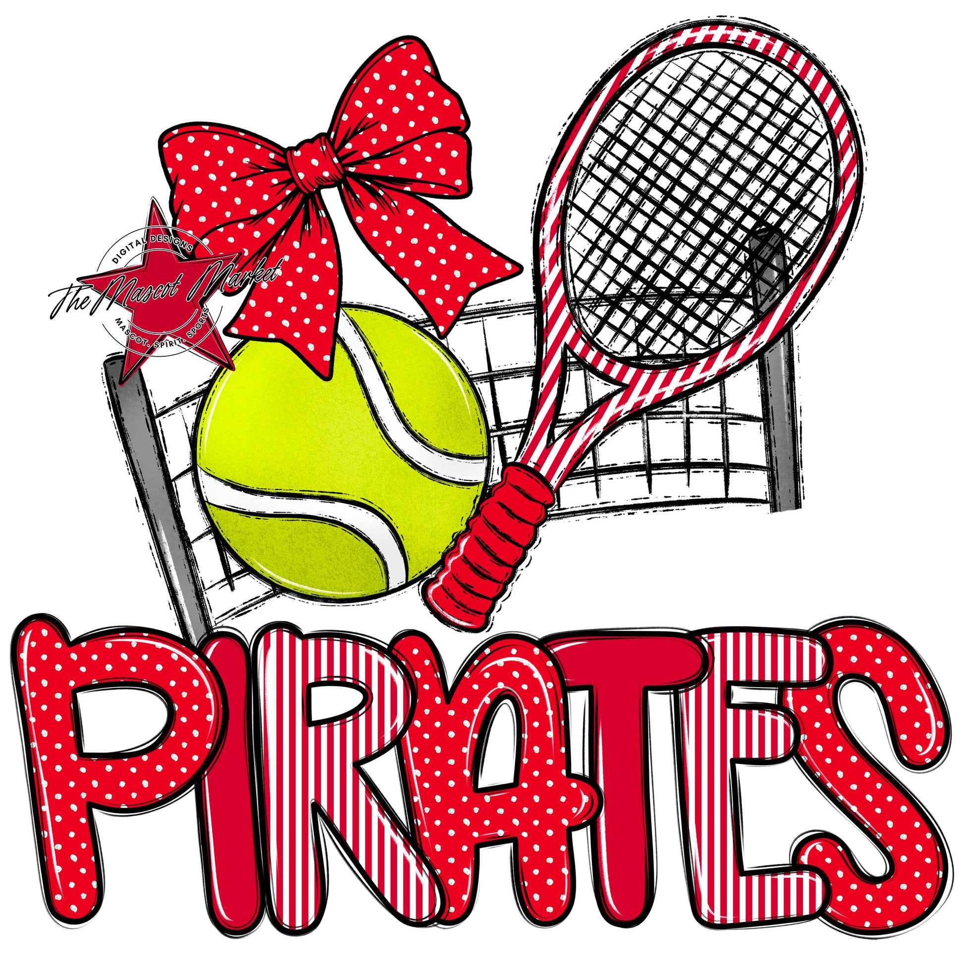 Pirates Tennis Spirit Design-Red