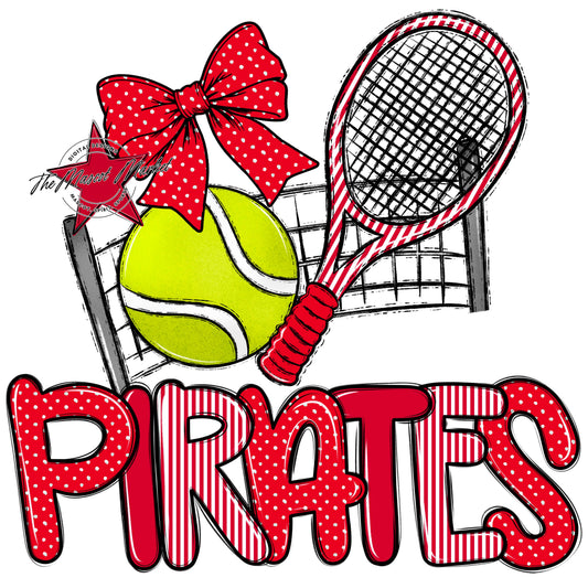Pirates Tennis Spirit Design-Red
