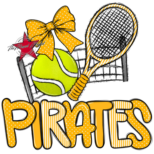 Pirates Tennis Spirit Design-Yellow