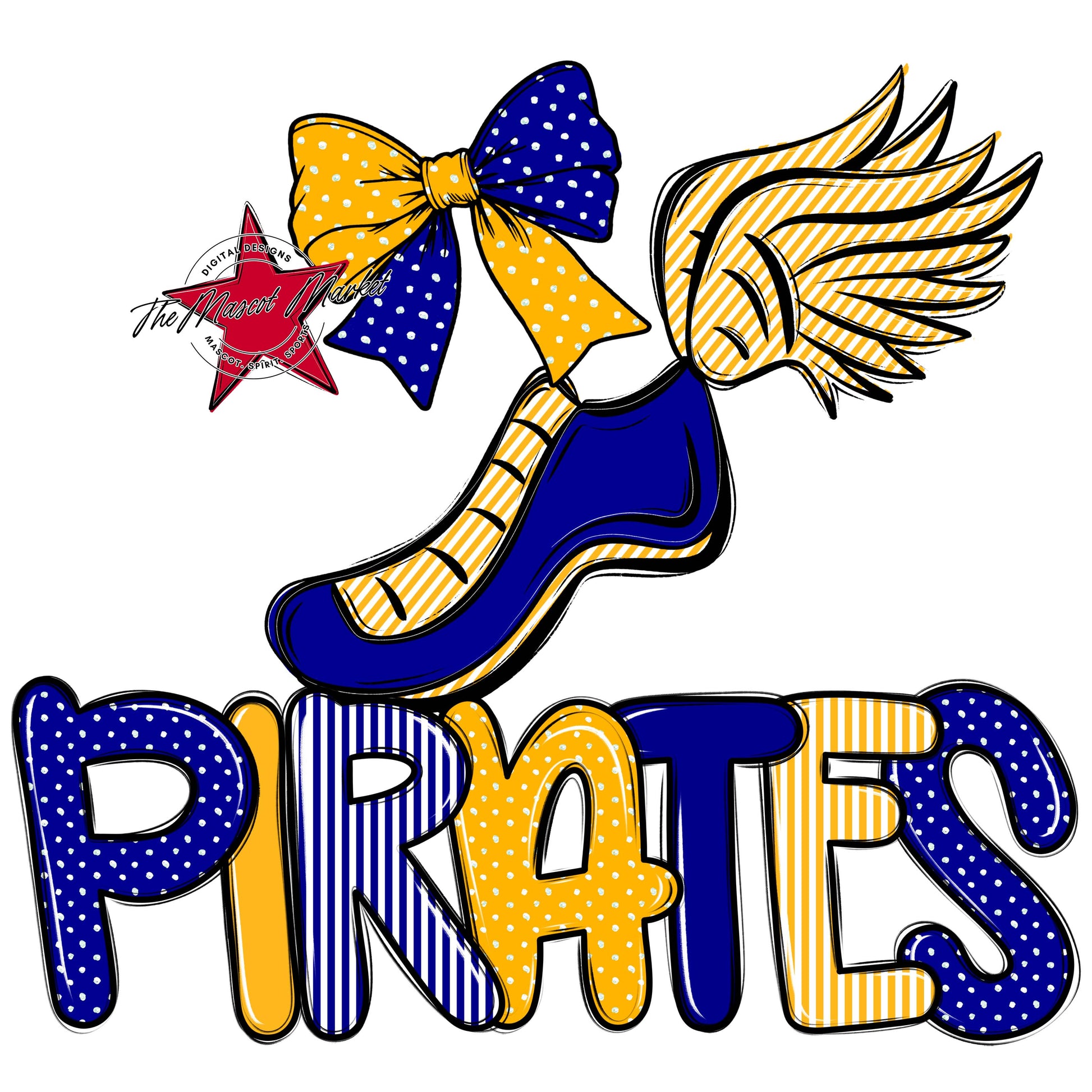 Pirates Track Spirit Design-Blue & Yellow
