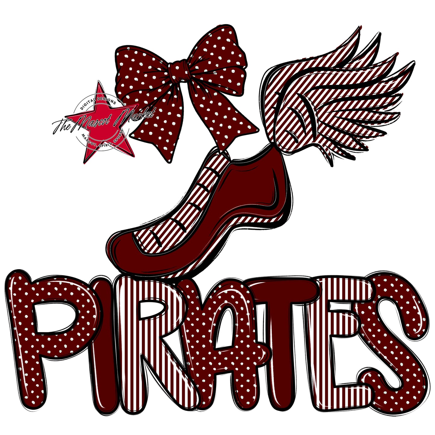 Pirates Track Spirit Design-Maroon