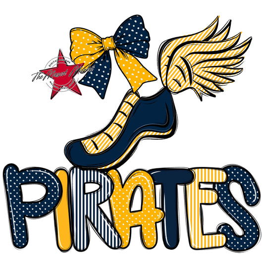 Pirates Track Spirit Design-Navy & Yellow