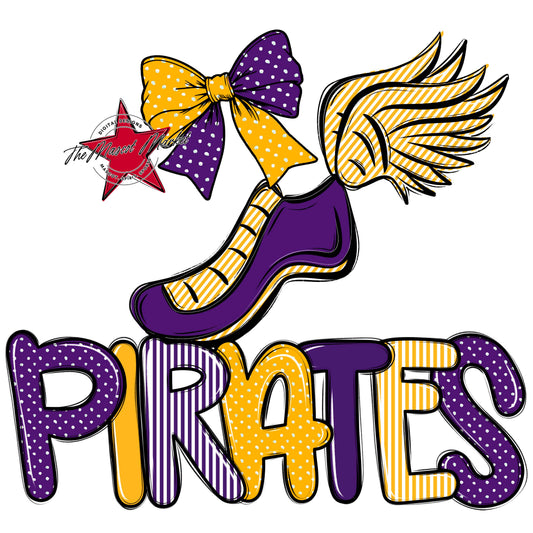 Pirates Track Spirit Design-Purple & Yellow