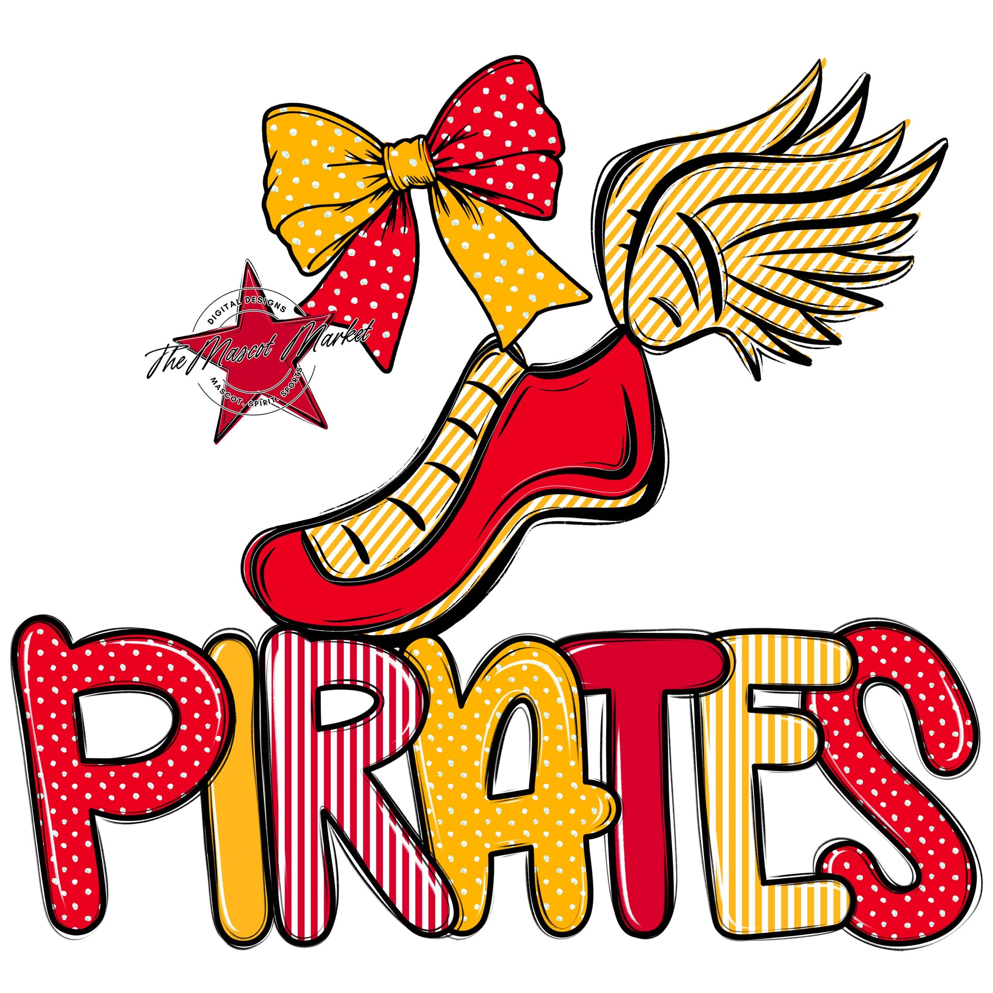 Pirates Track Spirit Design-Red & Yellow