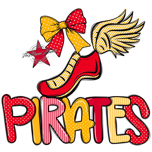 Pirates Track Spirit Design-Red & Yellow