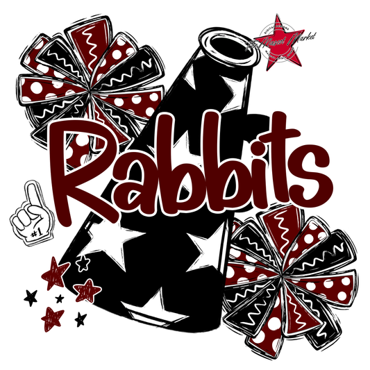 Rabbits Alpha Megaphone Design-Maroon