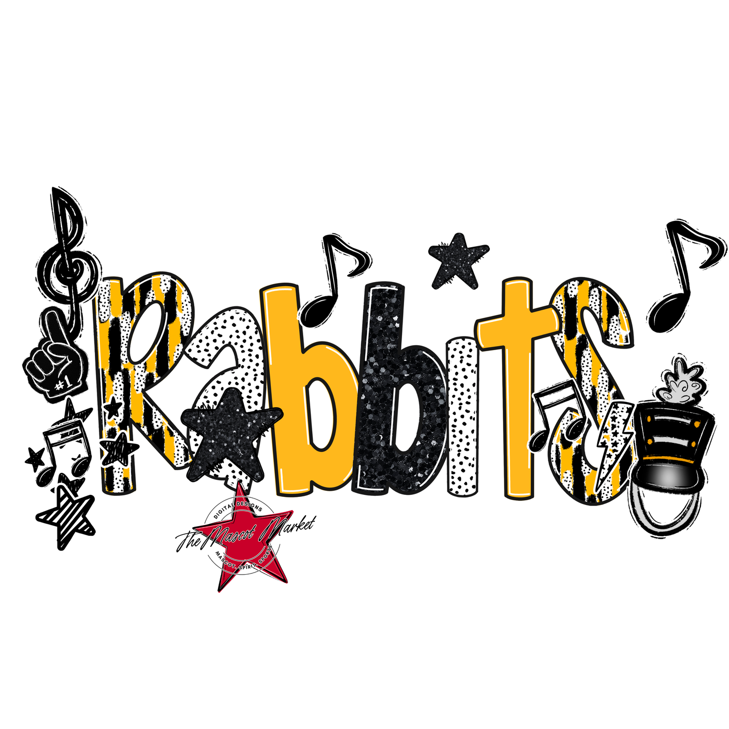 Rabbits Band Scrape-Yellow