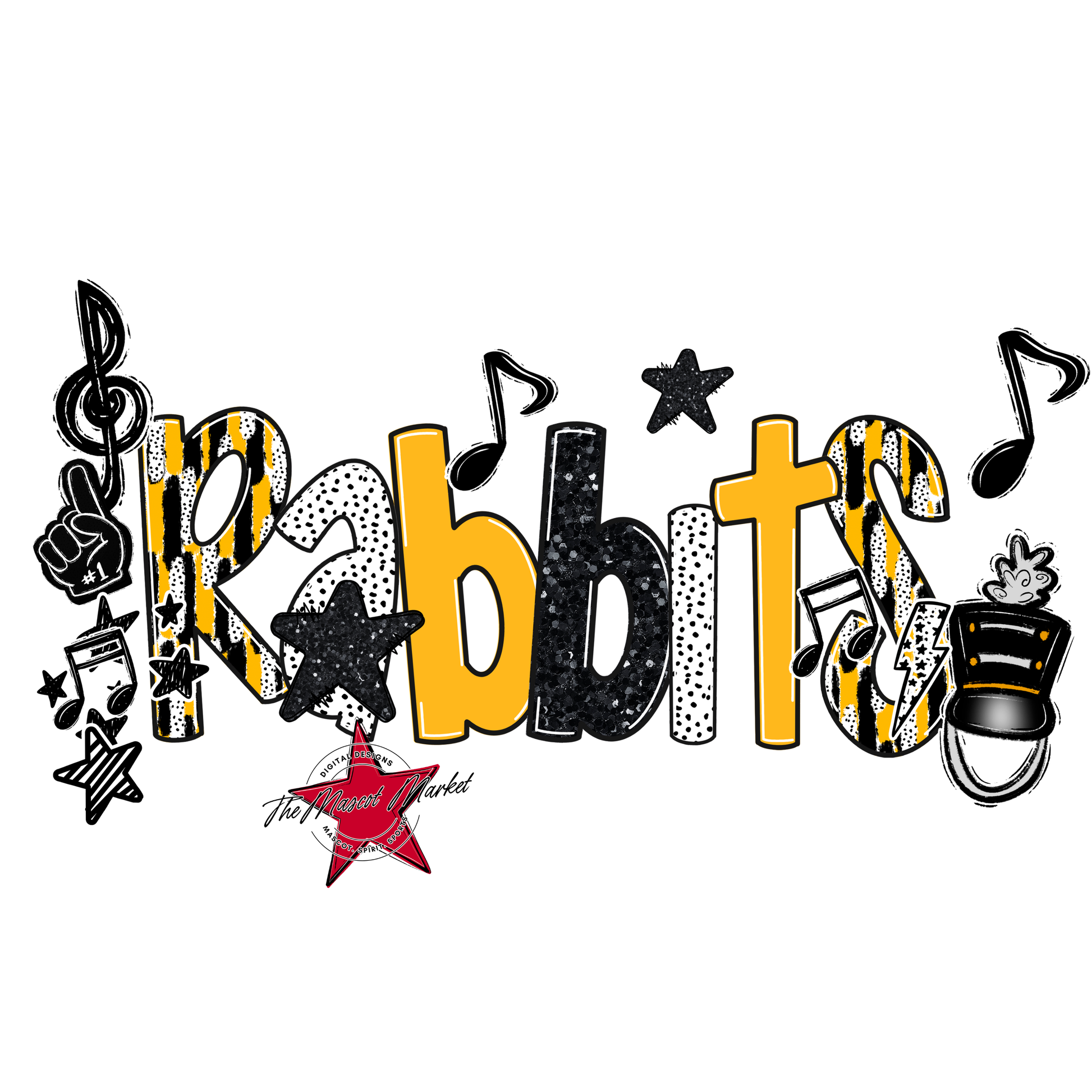 Rabbits Band Scrape-Yellow