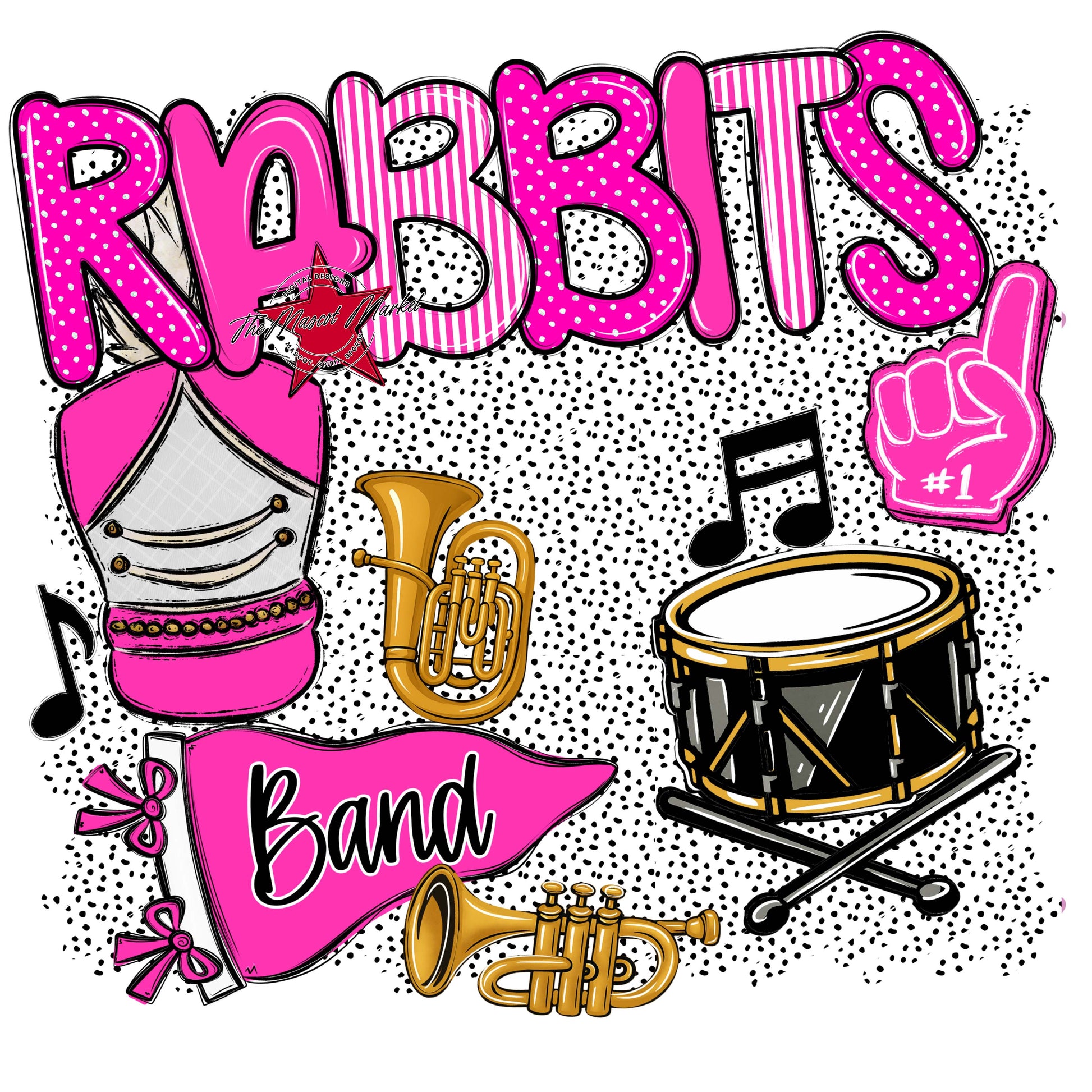 Rabbits Band Spirit-Pink