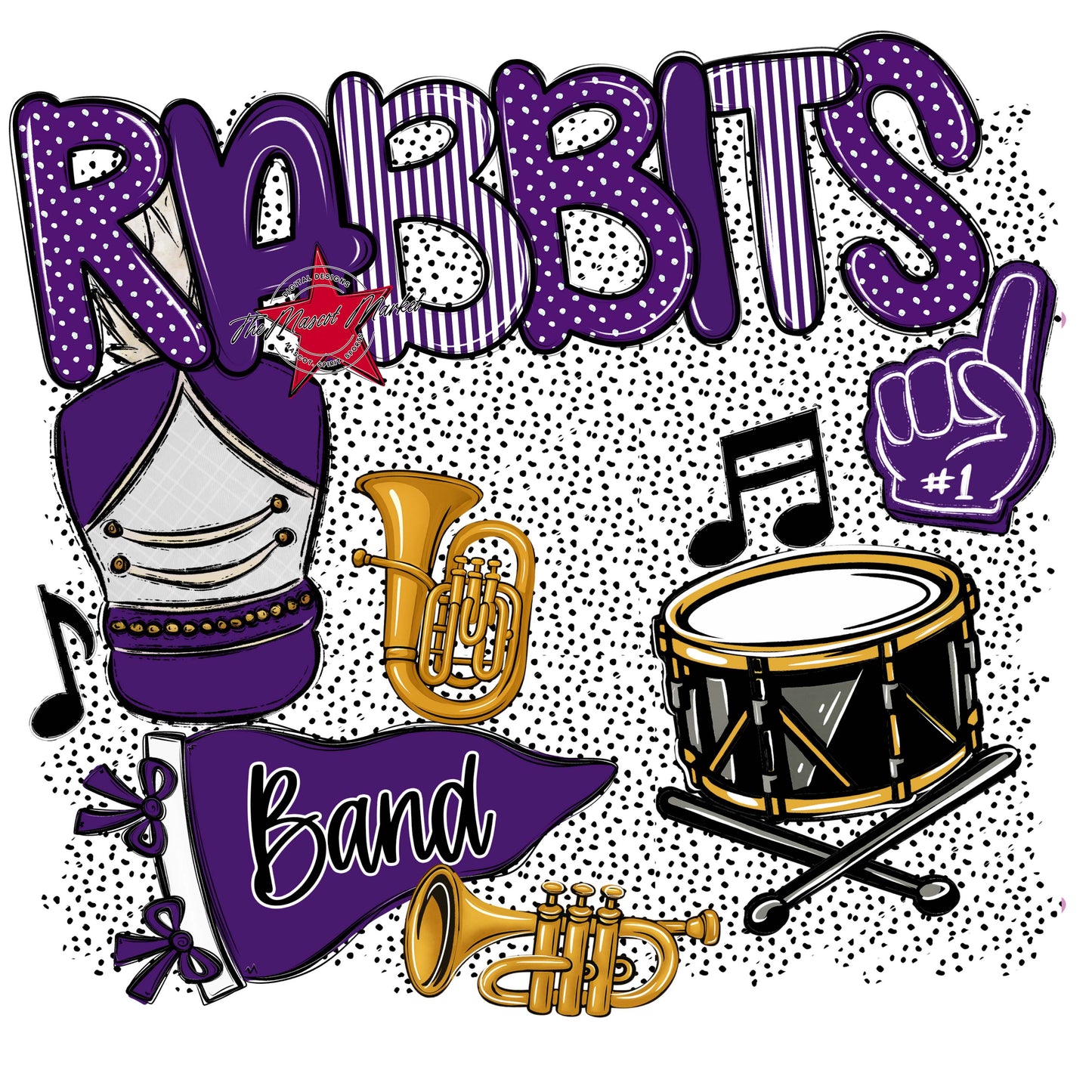 Rabbits Band Spirit-Purple