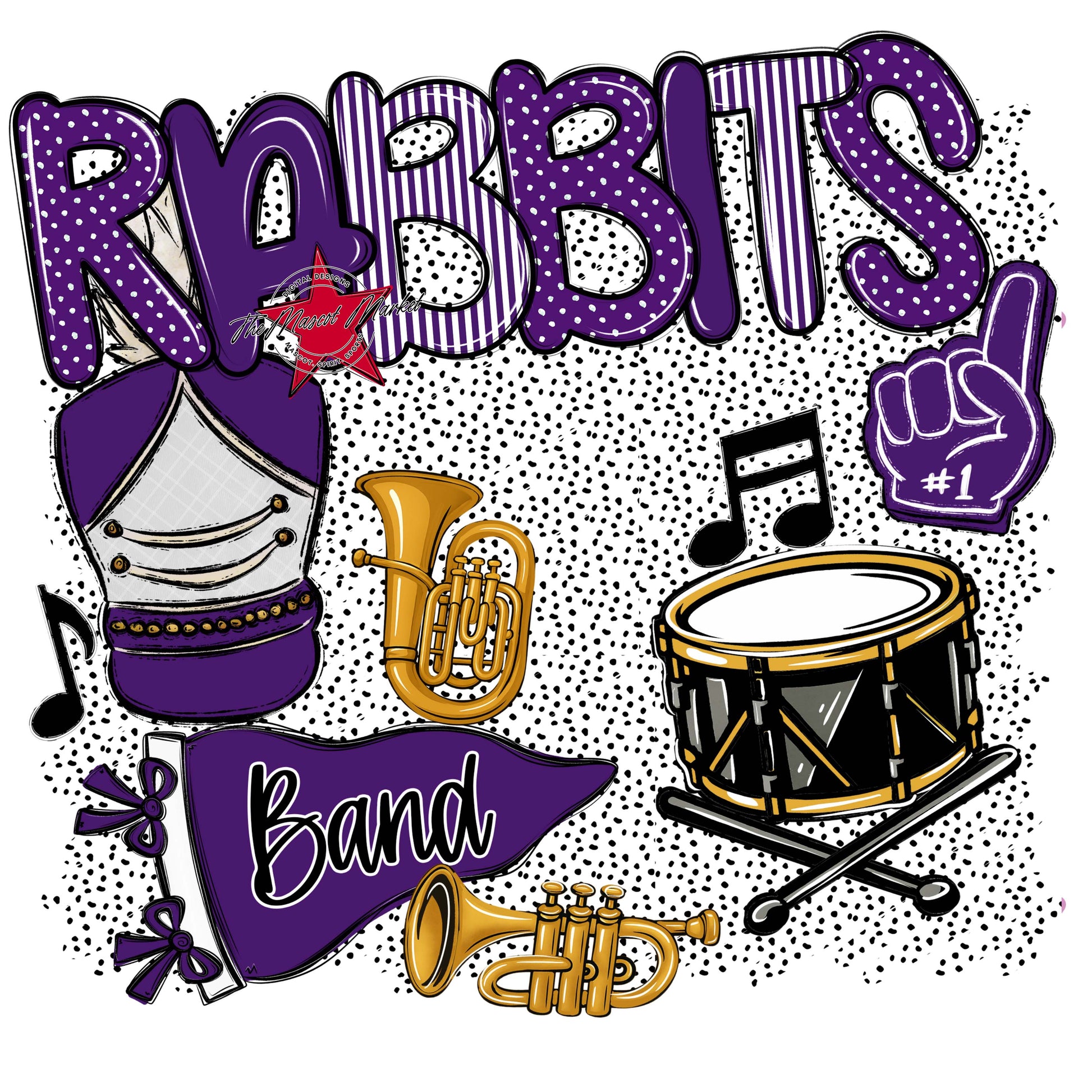 Rabbits Band Spirit-Purple