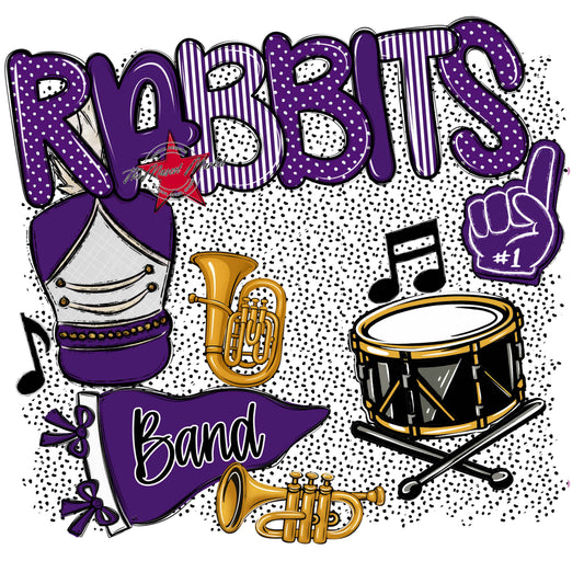 Rabbits Band Spirit-Purple