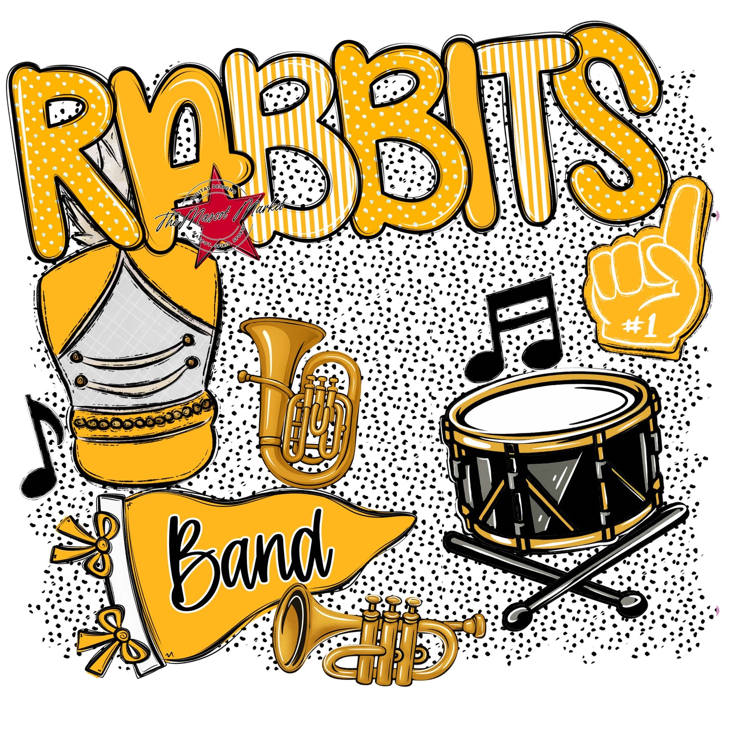 Rabbits Band Spirit-Yellow