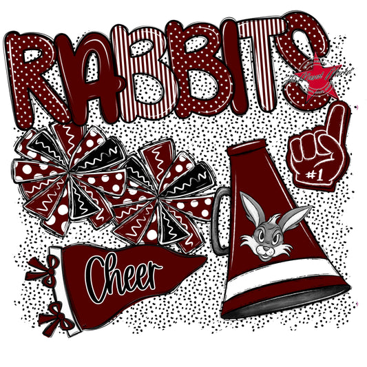 Rabbits Cheer Spirit-Maroon