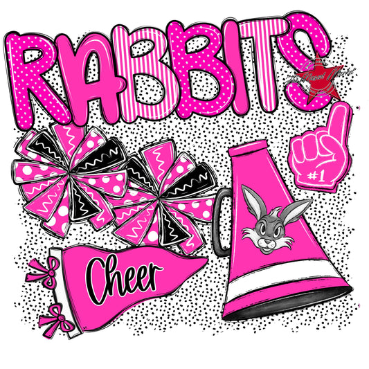 Rabbits Cheer Spirit-Pink