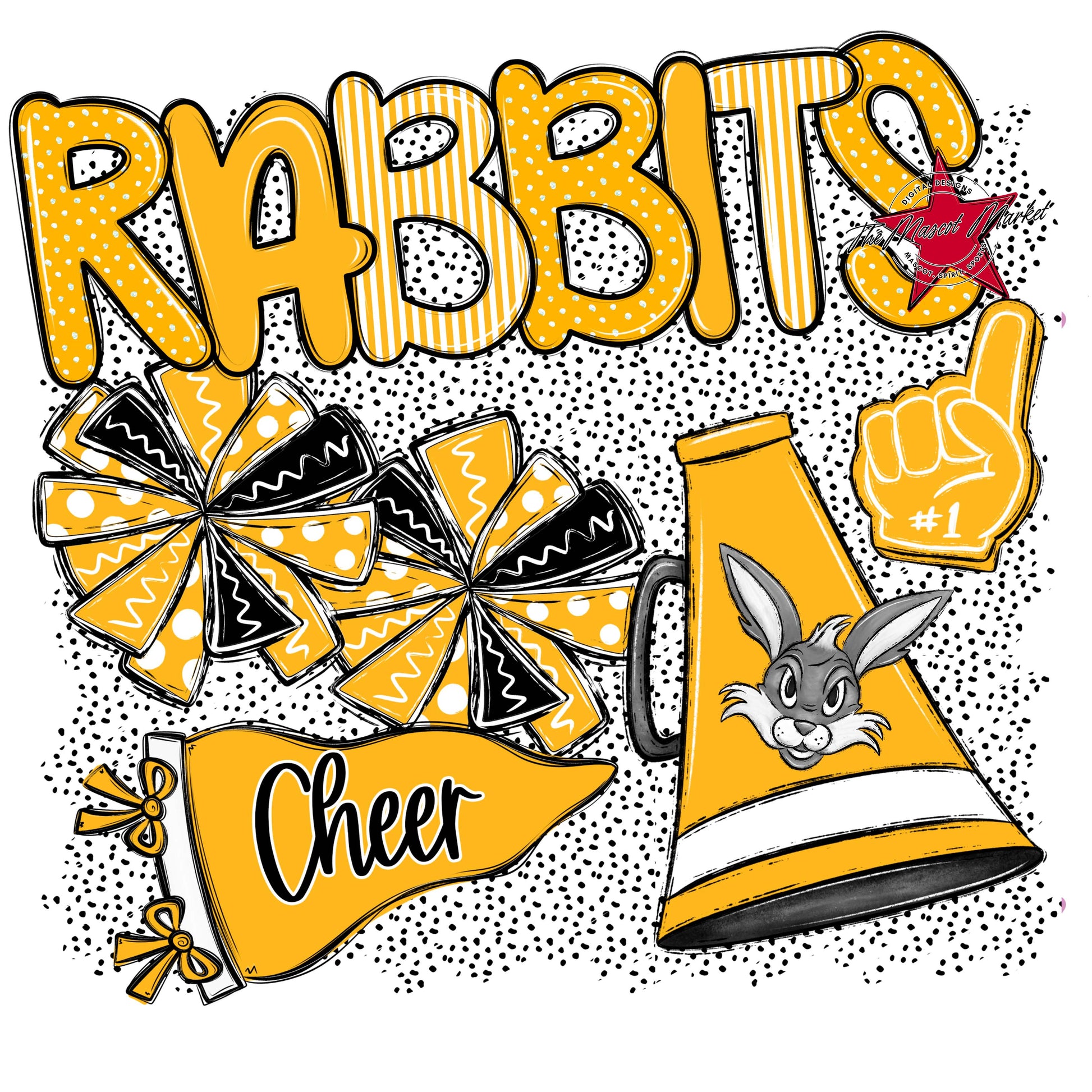 Rabbits Cheer Spirit-Yellow