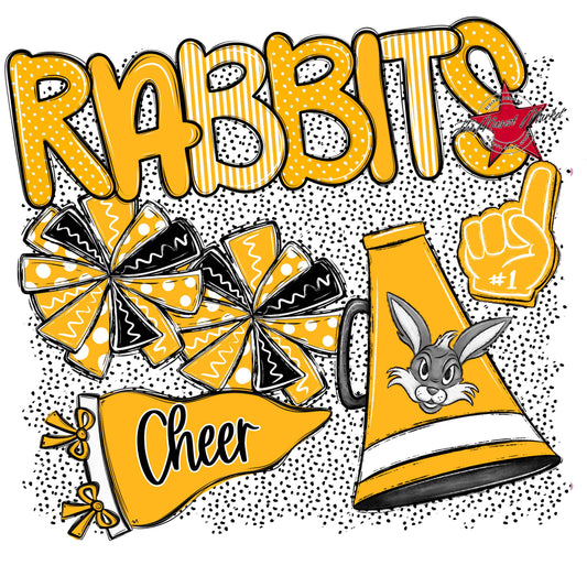 Rabbits Cheer Spirit-Yellow