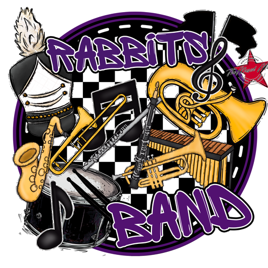 Rabbits Circle Band Design-Purple