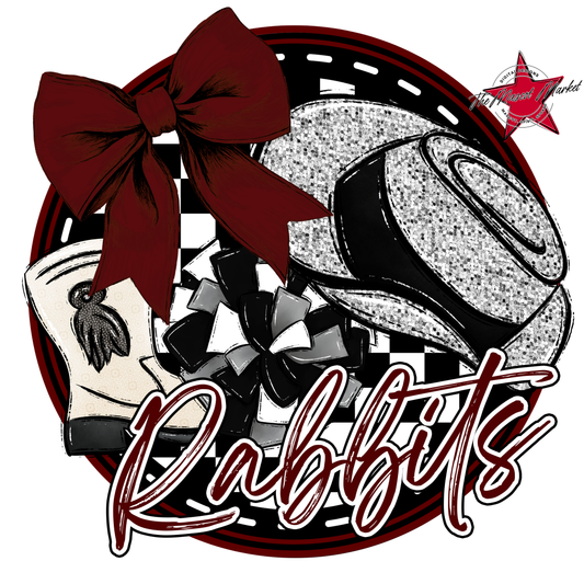 Rabbits Circle Drillteam Design-Maroon