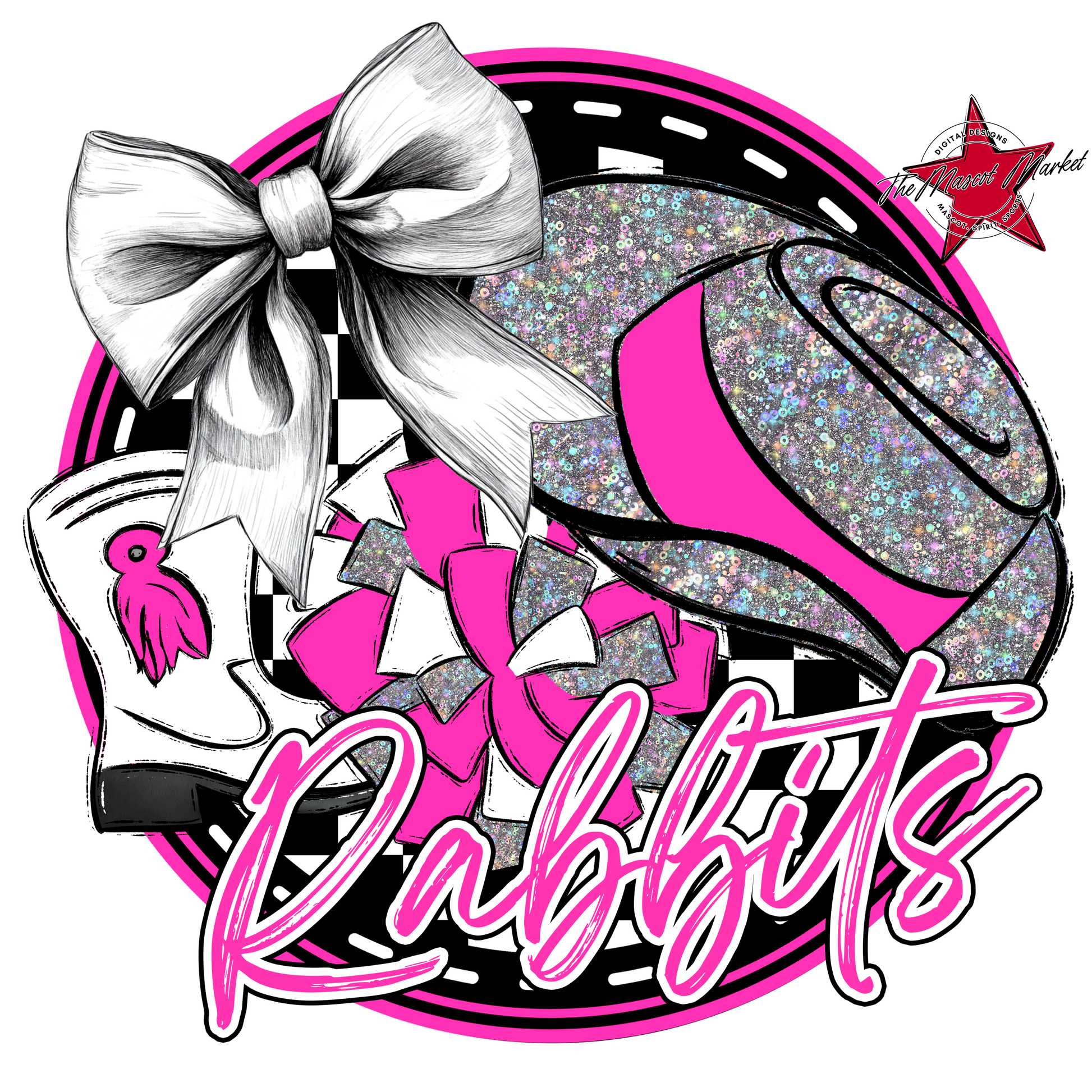 Rabbits Circle Drillteam Design-Pink