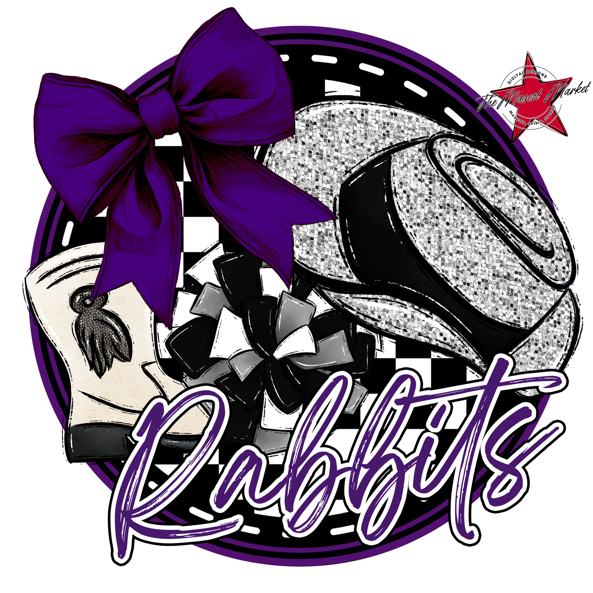 Rabbits Circle Drillteam Design-Purple