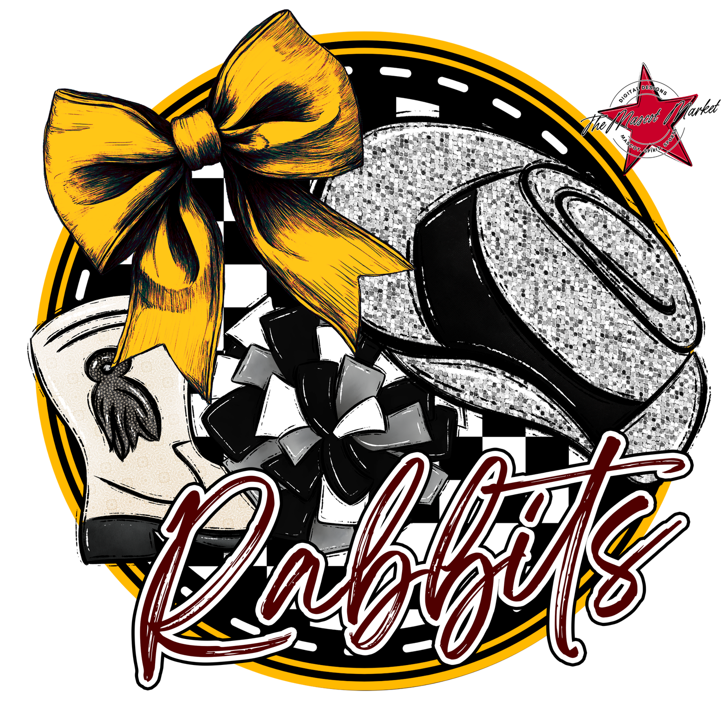 Rabbits Circle Drillteam Design-Yellow