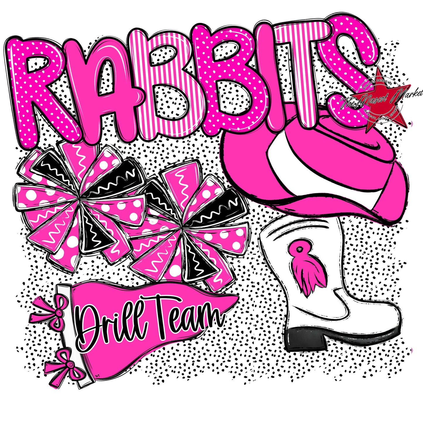 Rabbits Drillteam Spirit-Pink