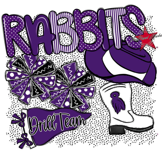 Rabbits Drillteam Spirit-Purple