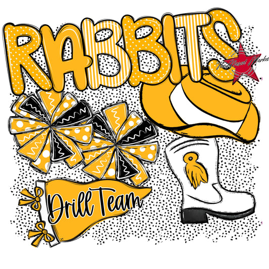 Rabbits Drillteam Spirit-Yellow
