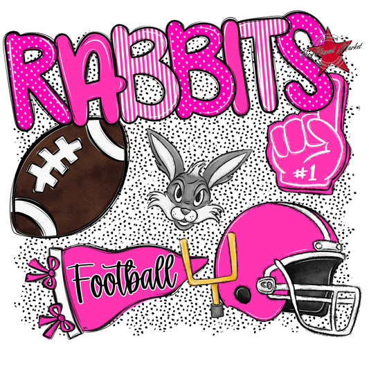 Rabbits Football Spirit-Pink