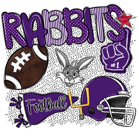 Rabbits Football Spirit-Purple