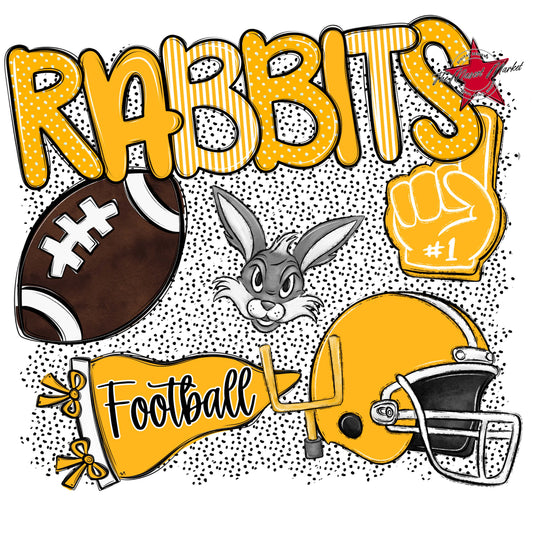 Rabbits Football Spirit-Yellow