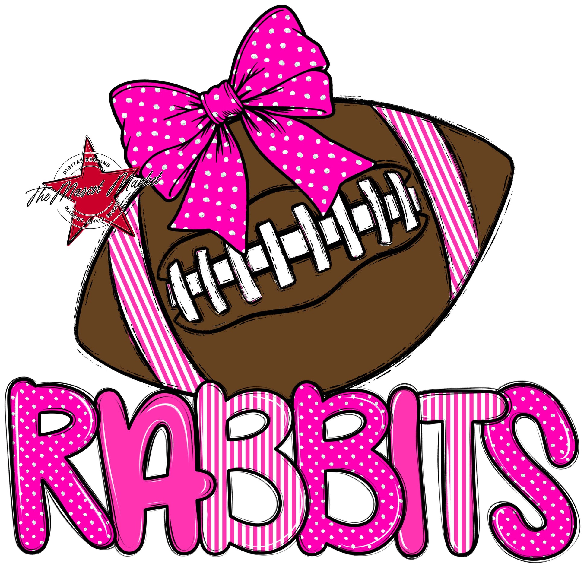 Rabbits Football Spirit Design-Pink