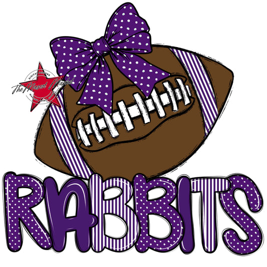 Rabbits Football Spirit Design-Purple