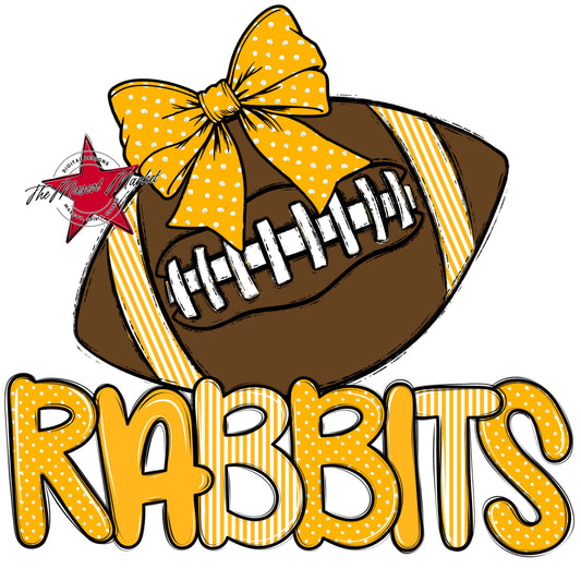 Rabbits Football Spirit Design-Yellow