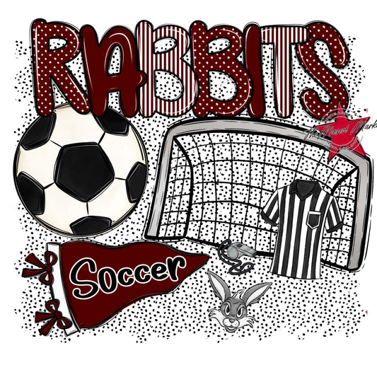 Rabbits Soccer Spirit-Maroon