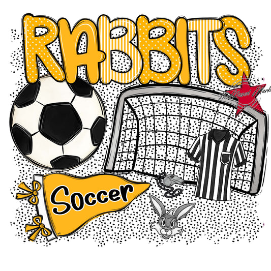 Rabbits Soccer Spirit-Yellow