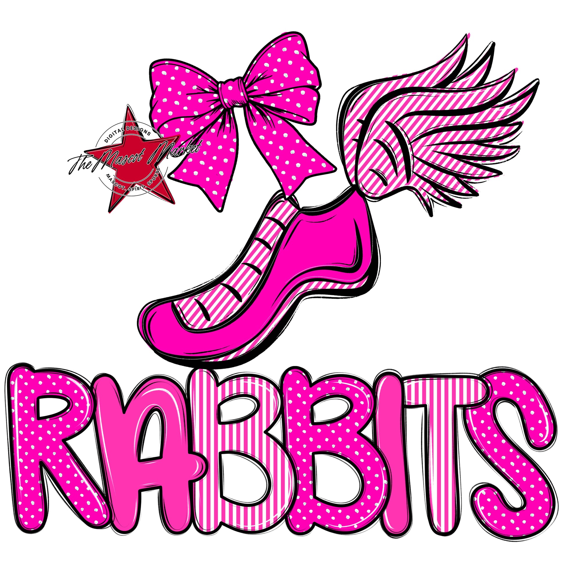 Rabbits Track Spirit Design-Pink