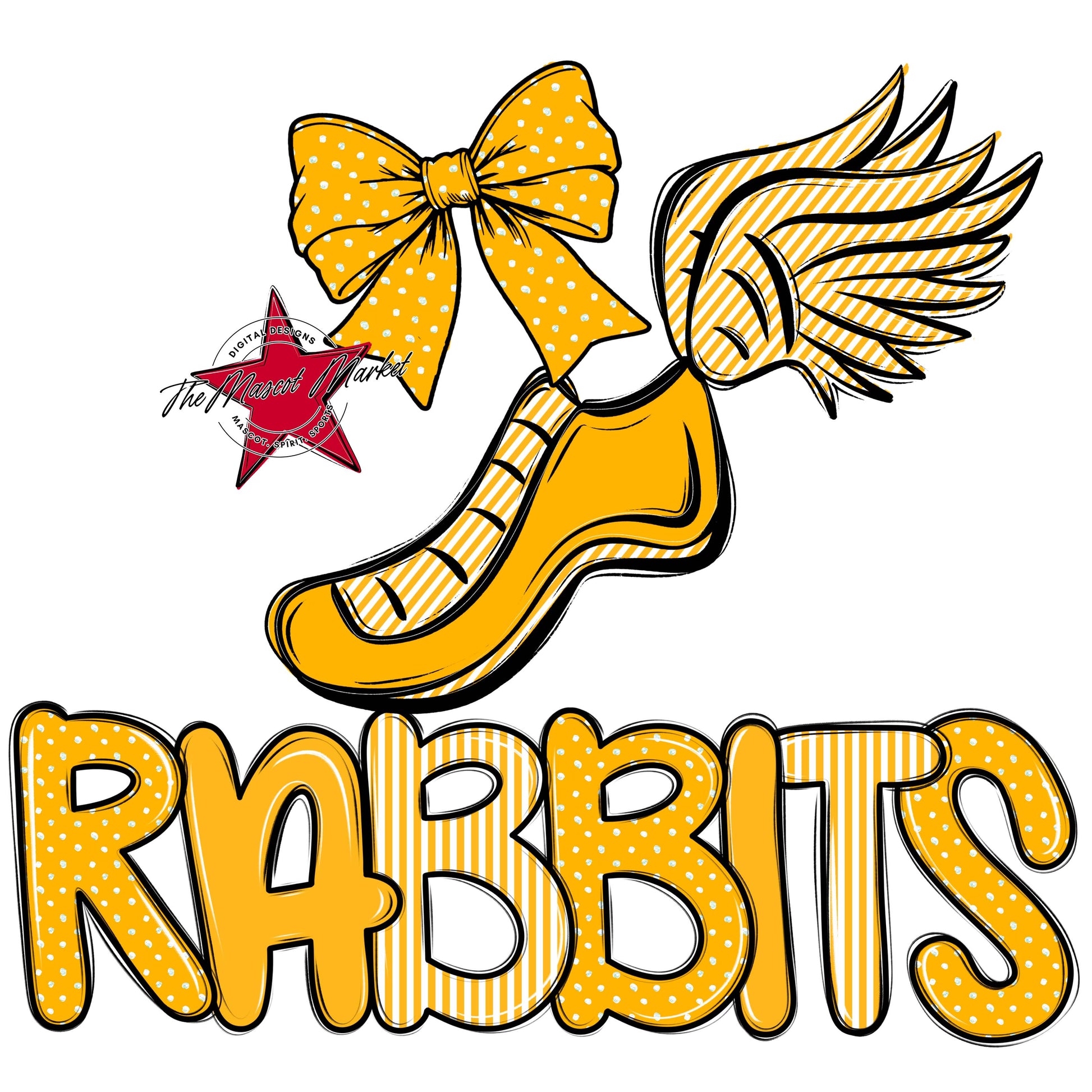 Rabbits Track Spirit Design-Yellow