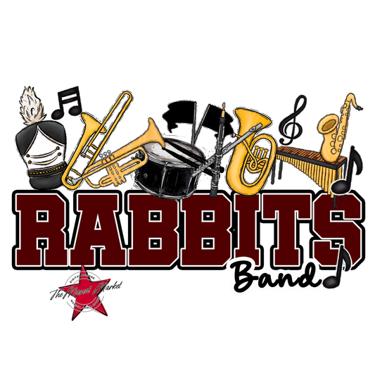 Rabbits Varsity Band-Maroon