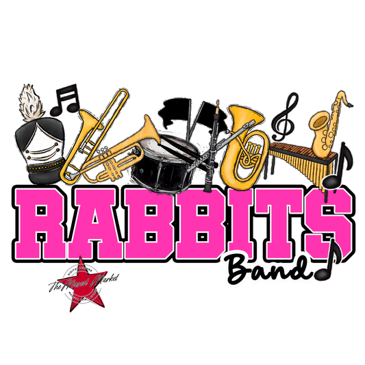 Rabbits Varsity Band-Pink